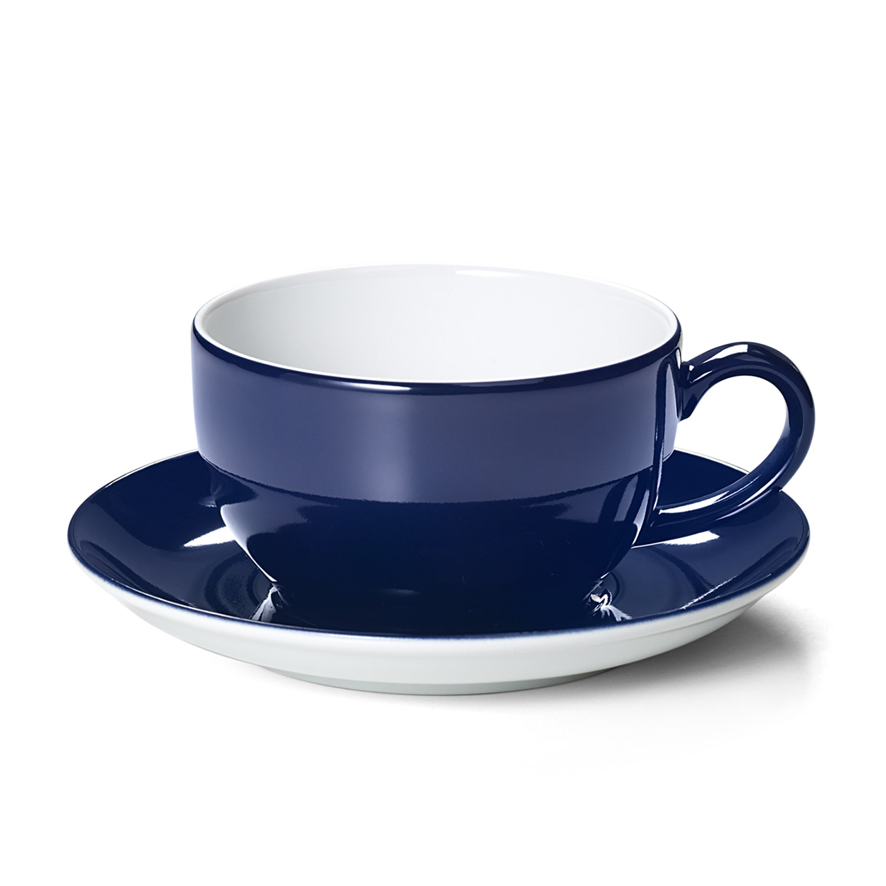 Dibbern 'Solid Color marine', Kaffeetasse m. U. 0,25 l, Untertasse, Tasse