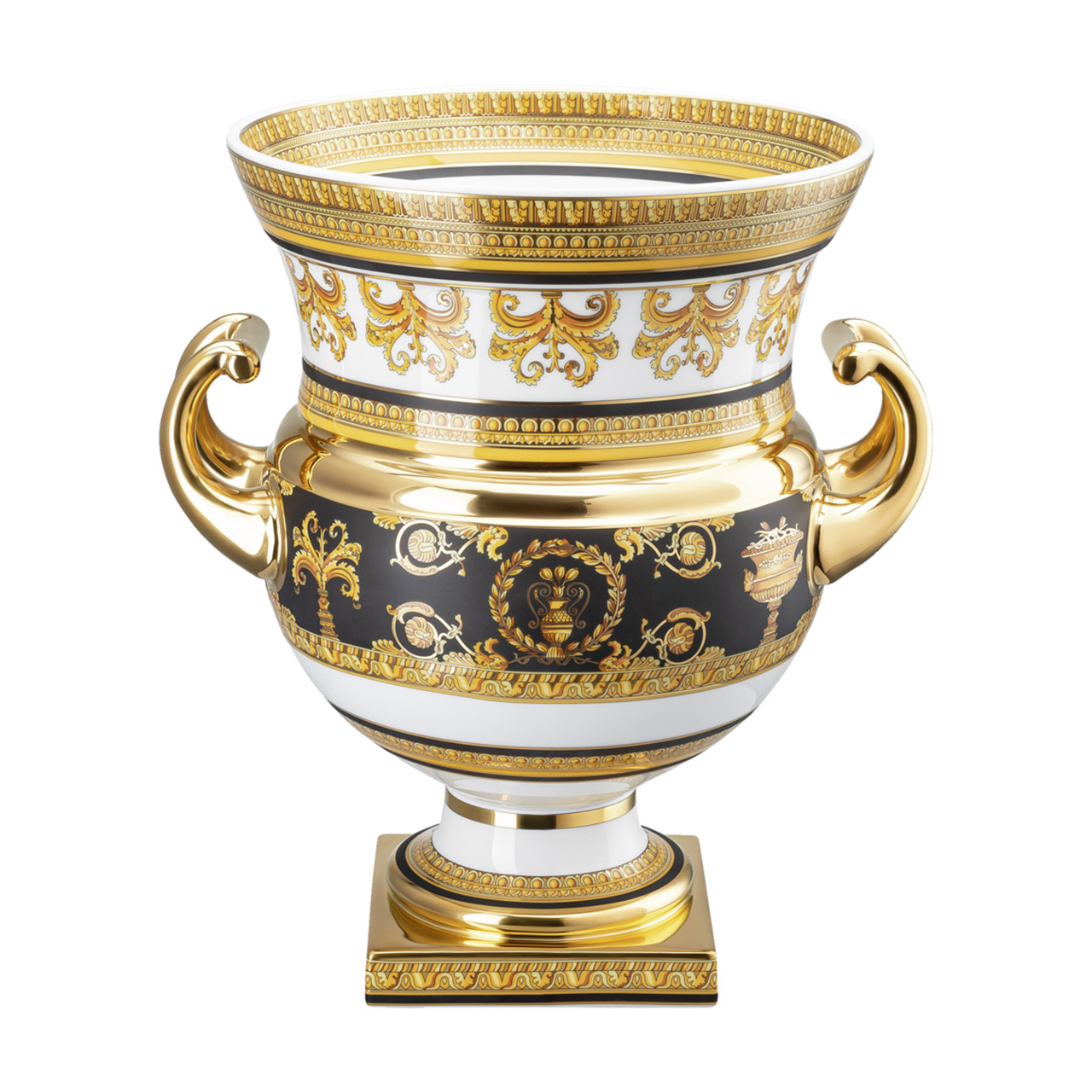 Vase on foot 33 cm I Love Baroque, Töpferei, Kunst, Porzellan, Glas