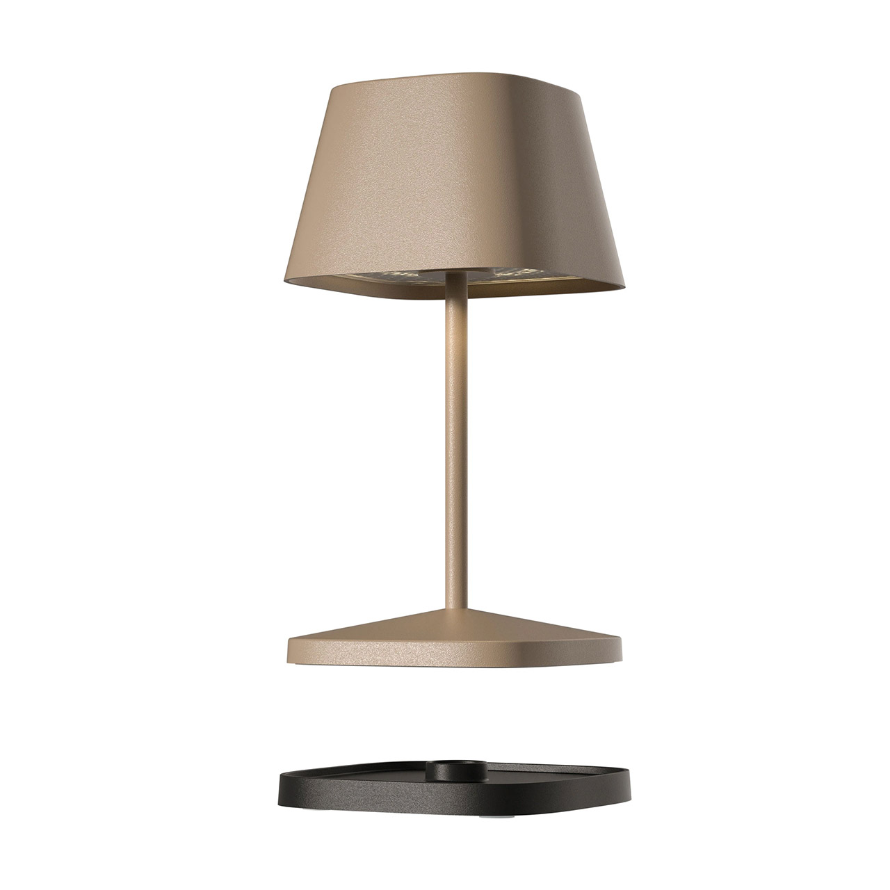 Table Lamp LED 20 cm dimmable sand, Lampe, Tischlampe, Lampenschirm