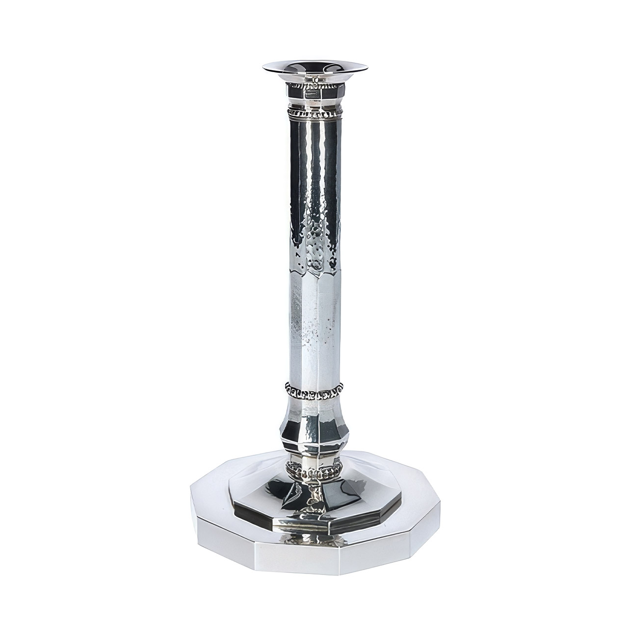 Candlestick 23 cm 286 J. Rohde sterling silver, Kerze, Rauchrohr, Kerzenständer