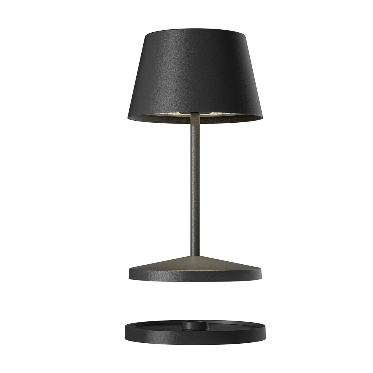 Table lamp LED 20 cm dimmable black, Lampe, Tischlampe, Lampenschirm