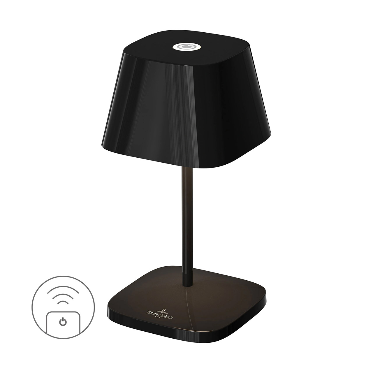 Table Lamp LED 20 cm dimmable black ceramic, Lampe, Tischlampe, Lampenschirm