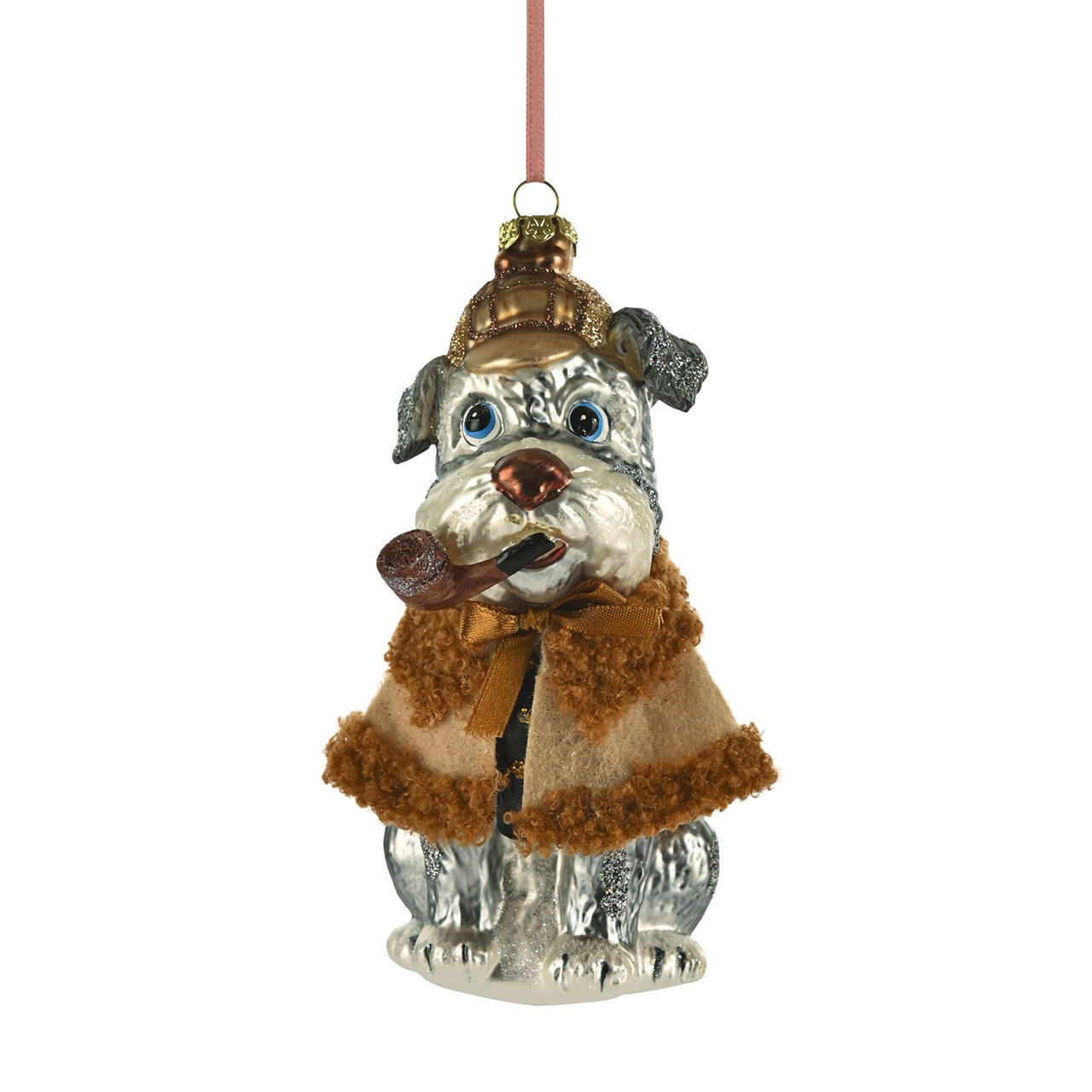 Christmas tree decoration Schnauzer detective, Zubehor, Figur, Rauchrohr