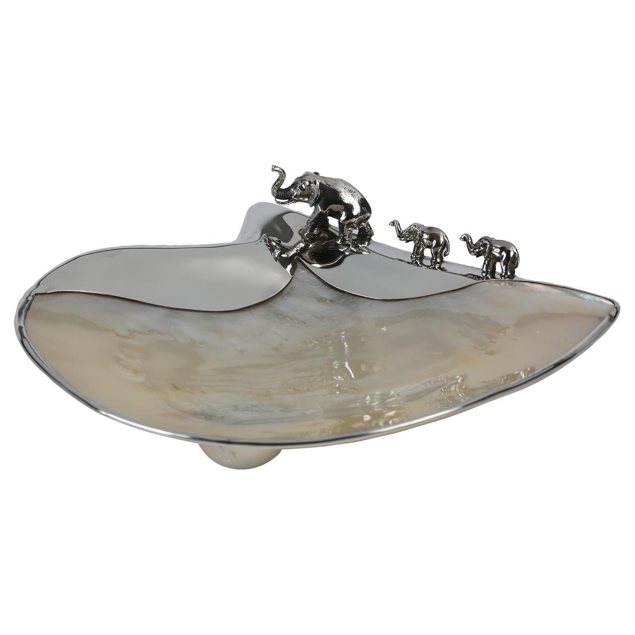 Nacreous Bowl Elephants 19x15 cm sterling silver, Leuchte, Sinken, Waschbeckenhahn