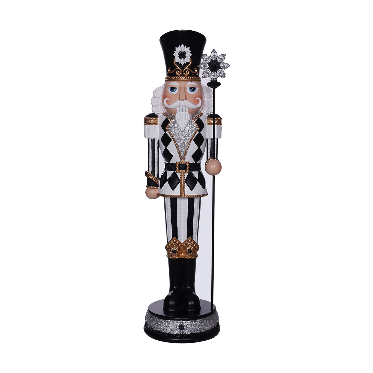 Nutcracker 38 cm black/white, Nussknacker, Person
