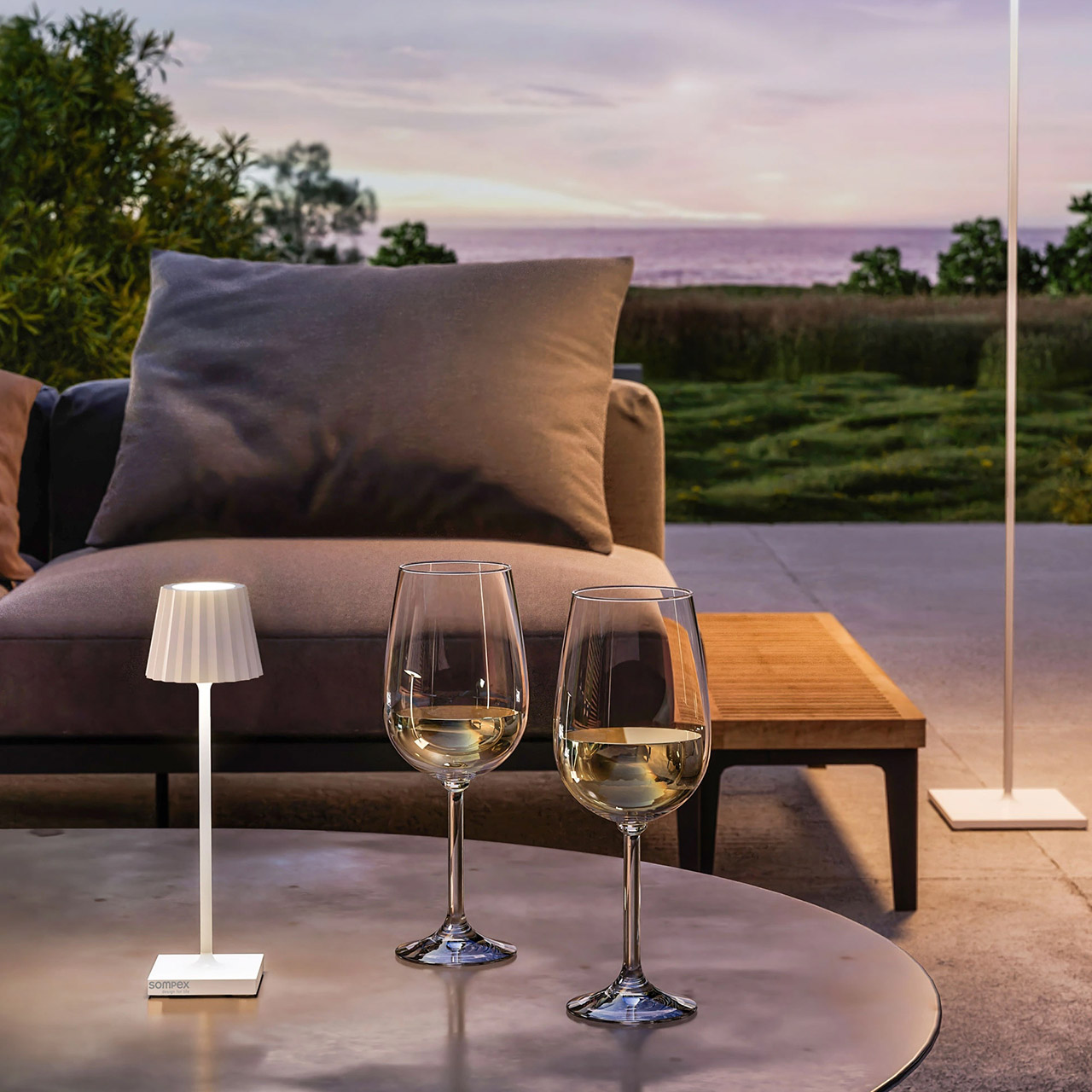 Table lamp LED 21 cm dimmable red, Couch, Lampe, Natur, Im Freien, Tischplatte