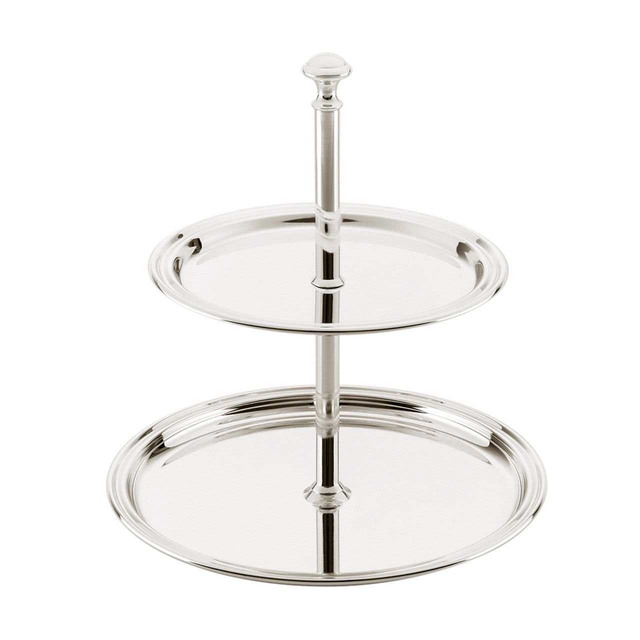Serving stand 2-tiered 24 cm silver-plated, Moebel, Tablett