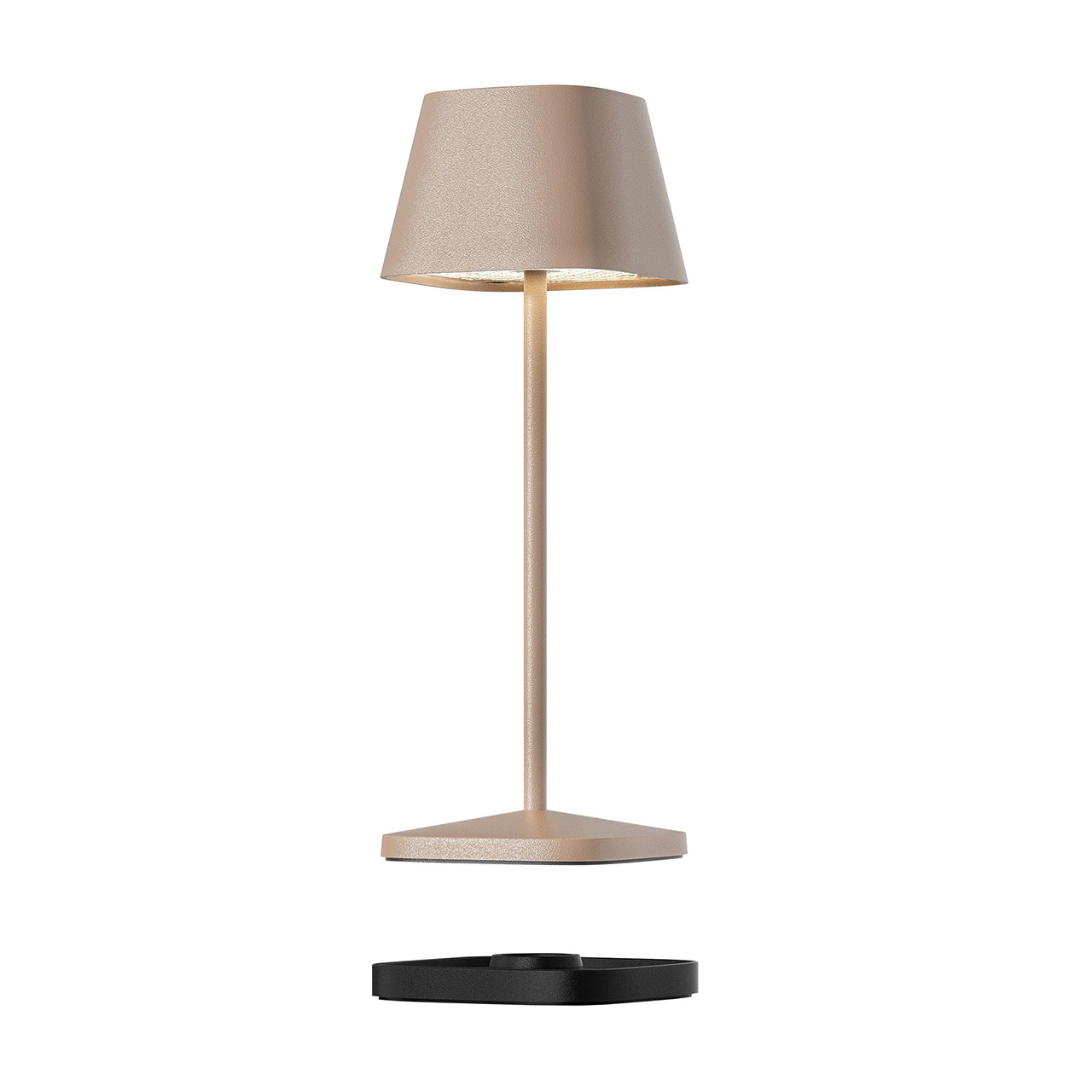 Table lamp LED 20 cm dimmable gold, Lampe, Tischlampe, Lampenschirm