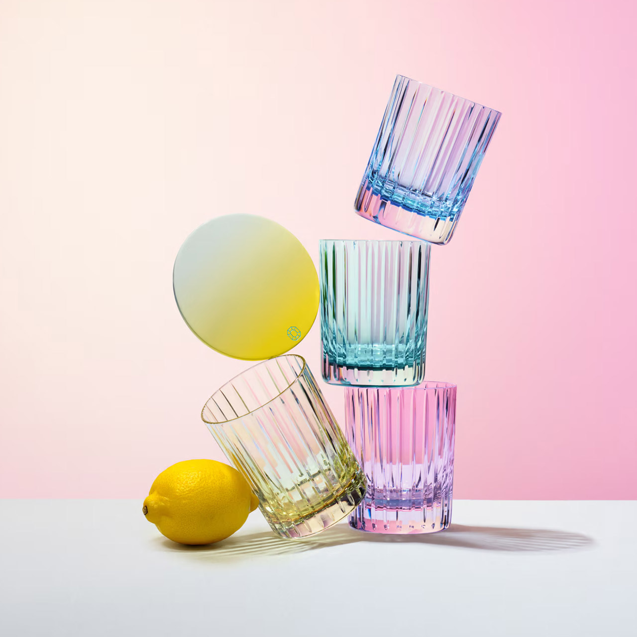 Tumbler set 2 pieces blue, Glas, Zitrusfrucht, Obst, Zitrone, Produzieren