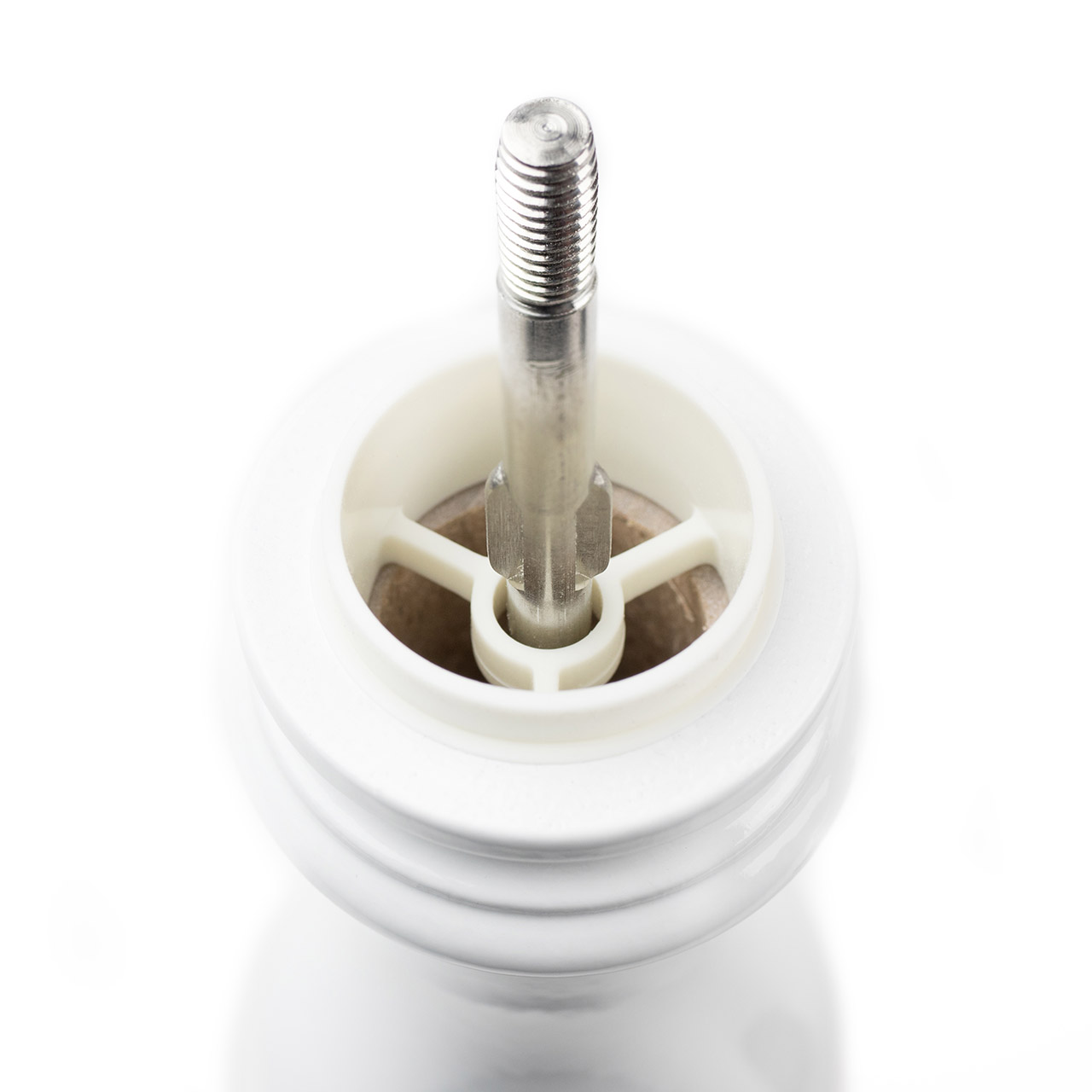 Salt mill 12 cm white lacquered, Licht