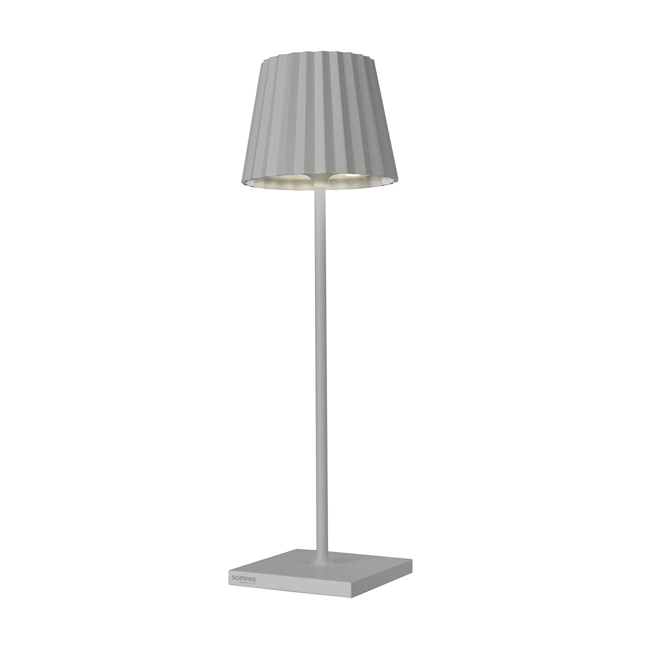 Table lamp LED 38 cm dimmable gray, Lampe, Lampenschirm, Tischlampe