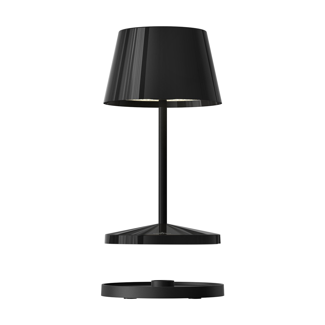 Table lamp LED 20 cm dimmable black ceramic, Lampe, Tischlampe, Lampenschirm