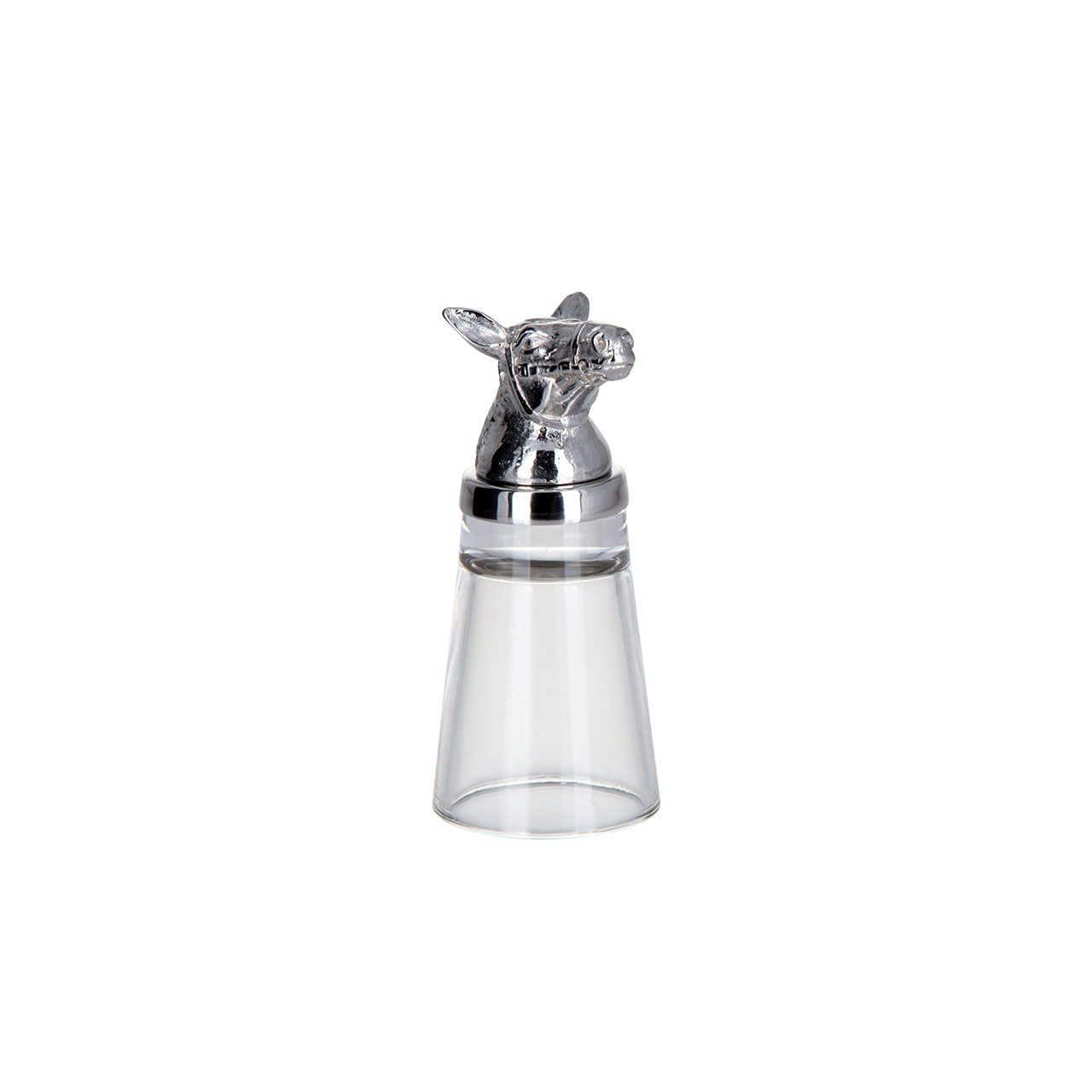 Shot glass horse 4 cl glass/stainless steel, Sinken, Waschbeckenhahn, Flasche