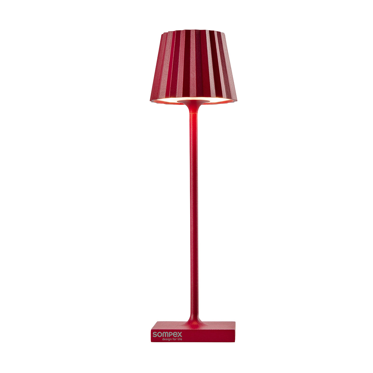 Table lamp LED 21 cm dimmable red, Lampe, Lampenschirm, Tischlampe
