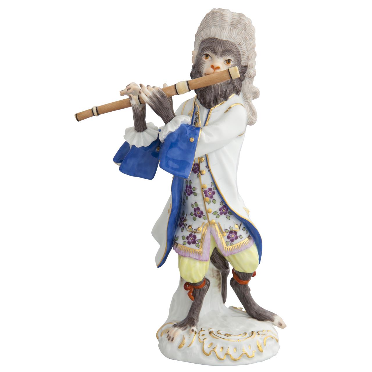 Flautist Vintage 14.5 cm, Figur, Person, Flöte, Musikinstrument