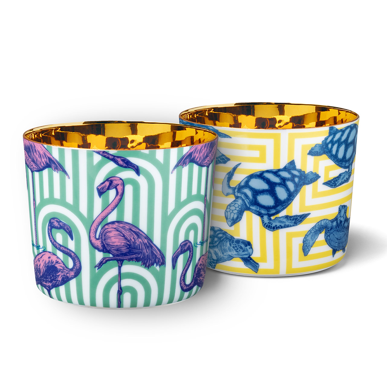 Champagne goblet Beautiful Creatures The Flamingos, Tumbler, Becher, Melamin, Glas, Tiere Muster