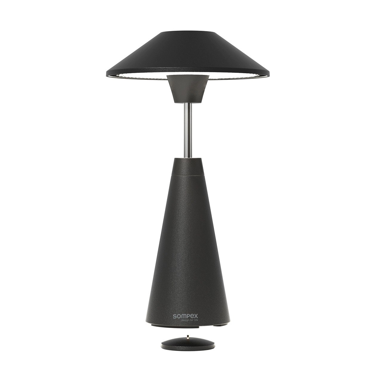 Table lamp LED 30.5 cm dimmable black, Lampe, Tischlampe, Lampenschirm