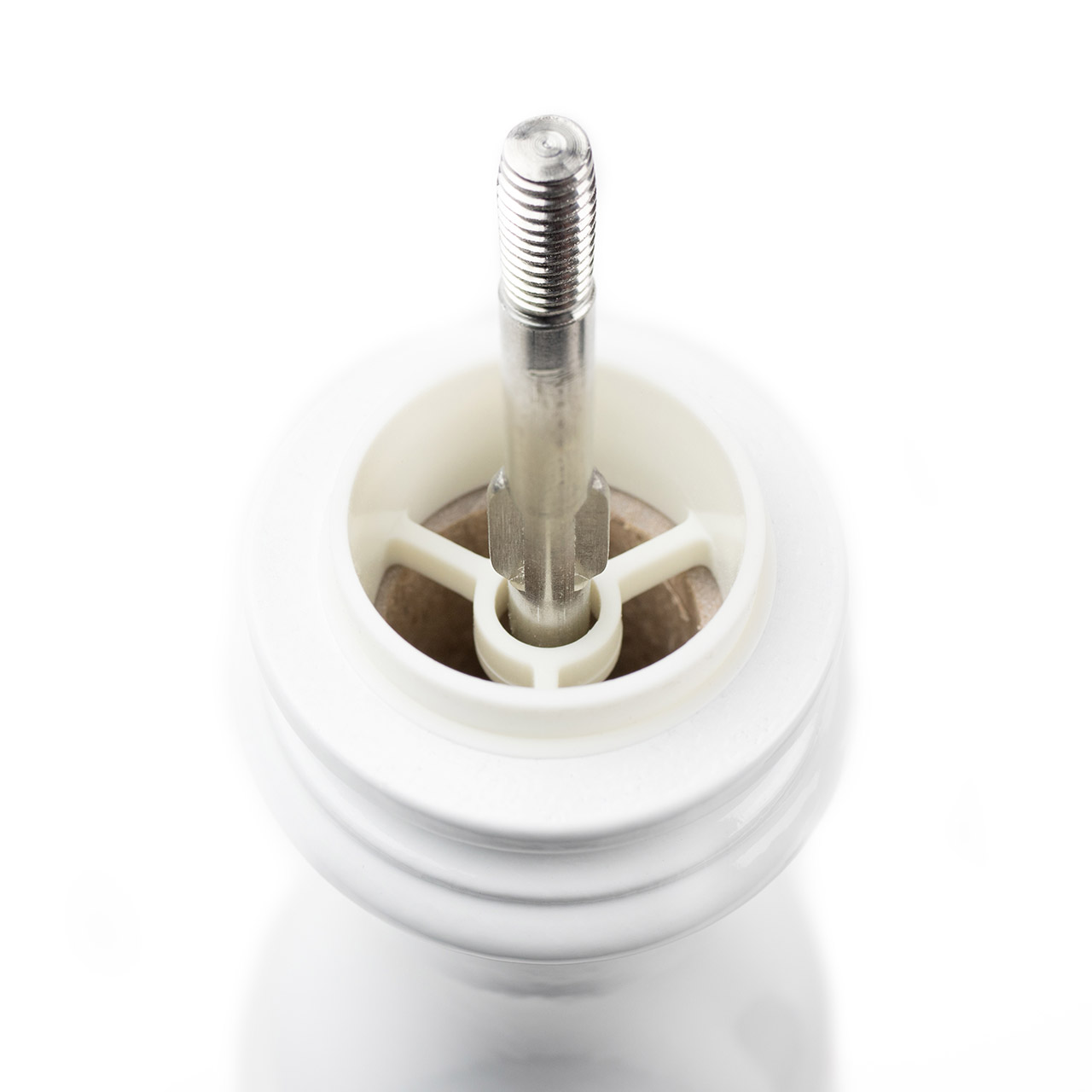 Salt mill 30 cm white lacquered, Licht