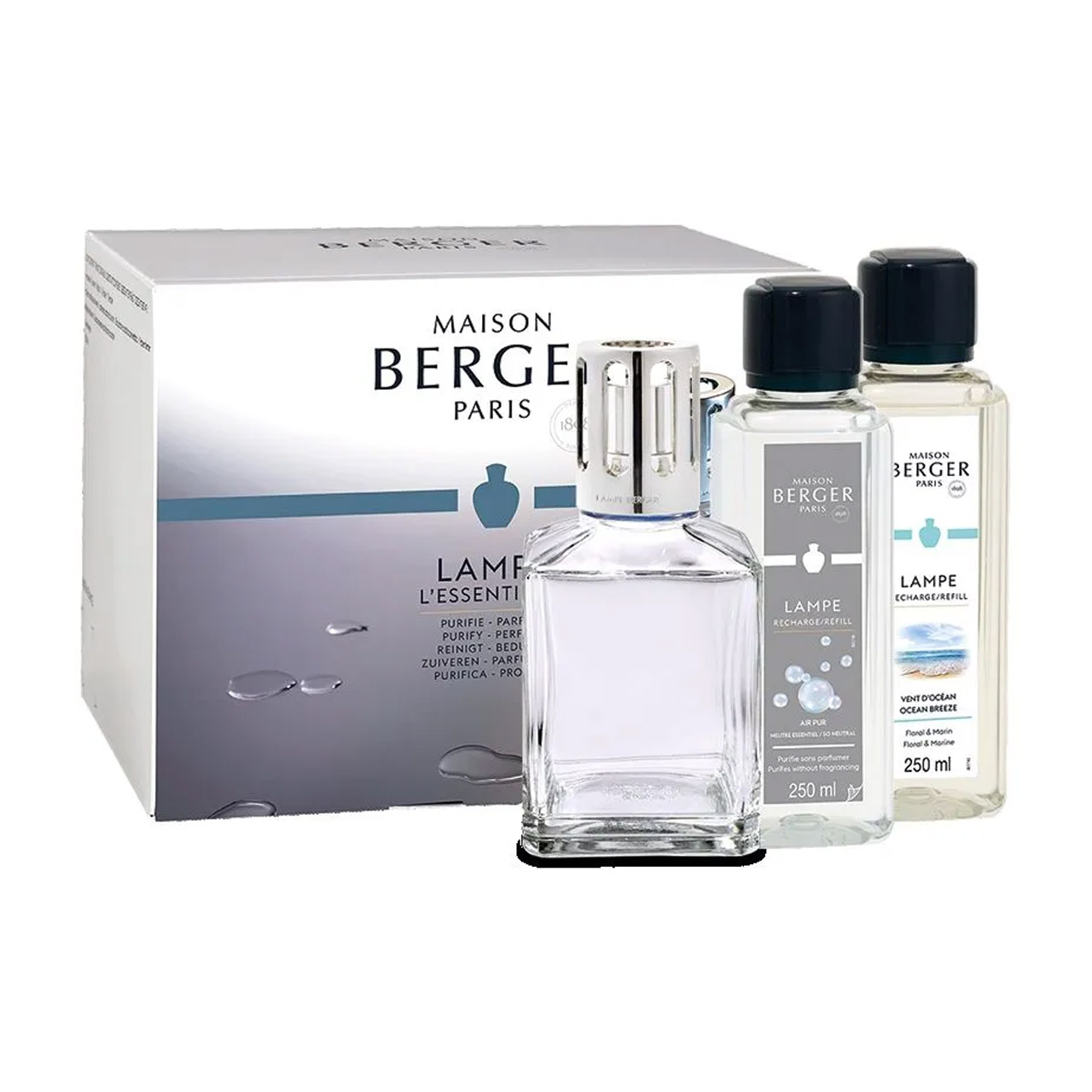 Essentielle Carrée Lamp with 2 x 250ml fragrance, Flasche, Kosmetik, Parfüm