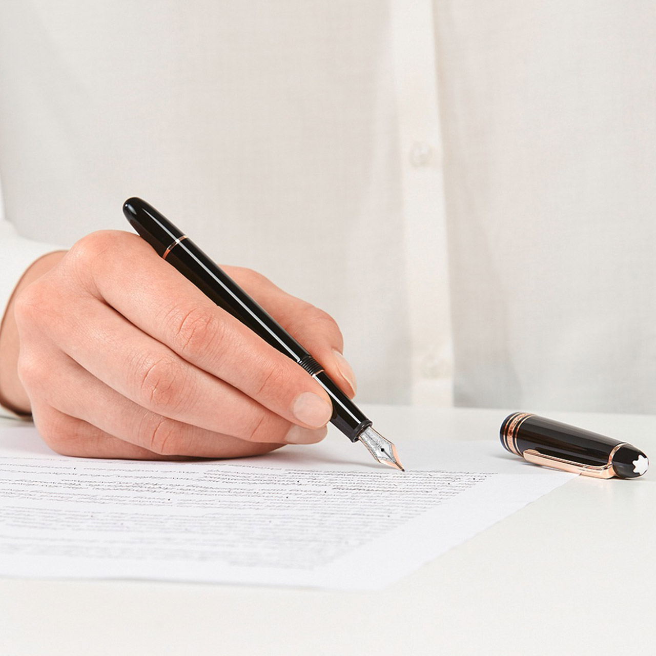 Fountain Pen Classique M 145 rosegold plated, Stift