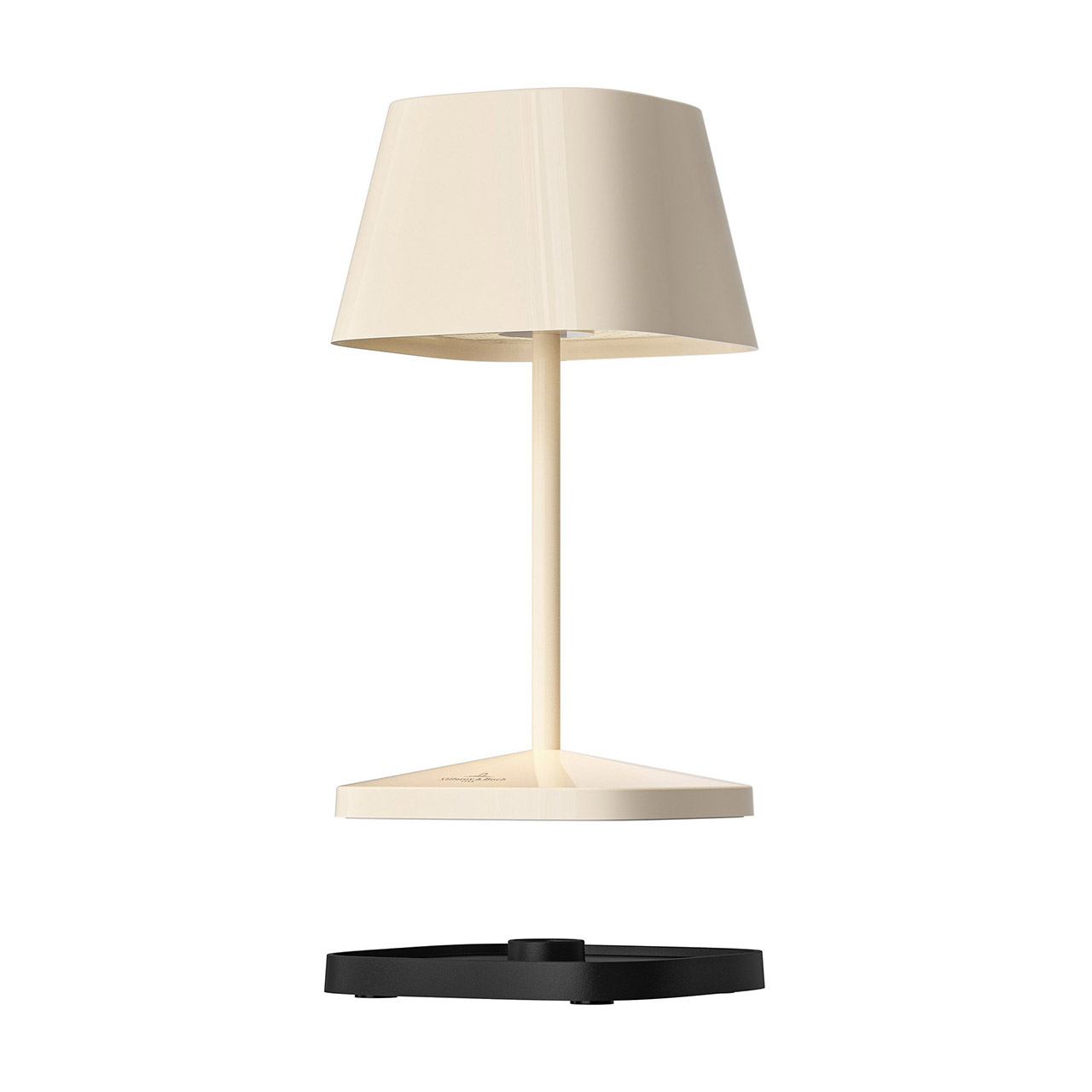 Table Lamp LED 20 cm dimmable ivory ceramic, Lampe, Tischlampe, Lampenschirm