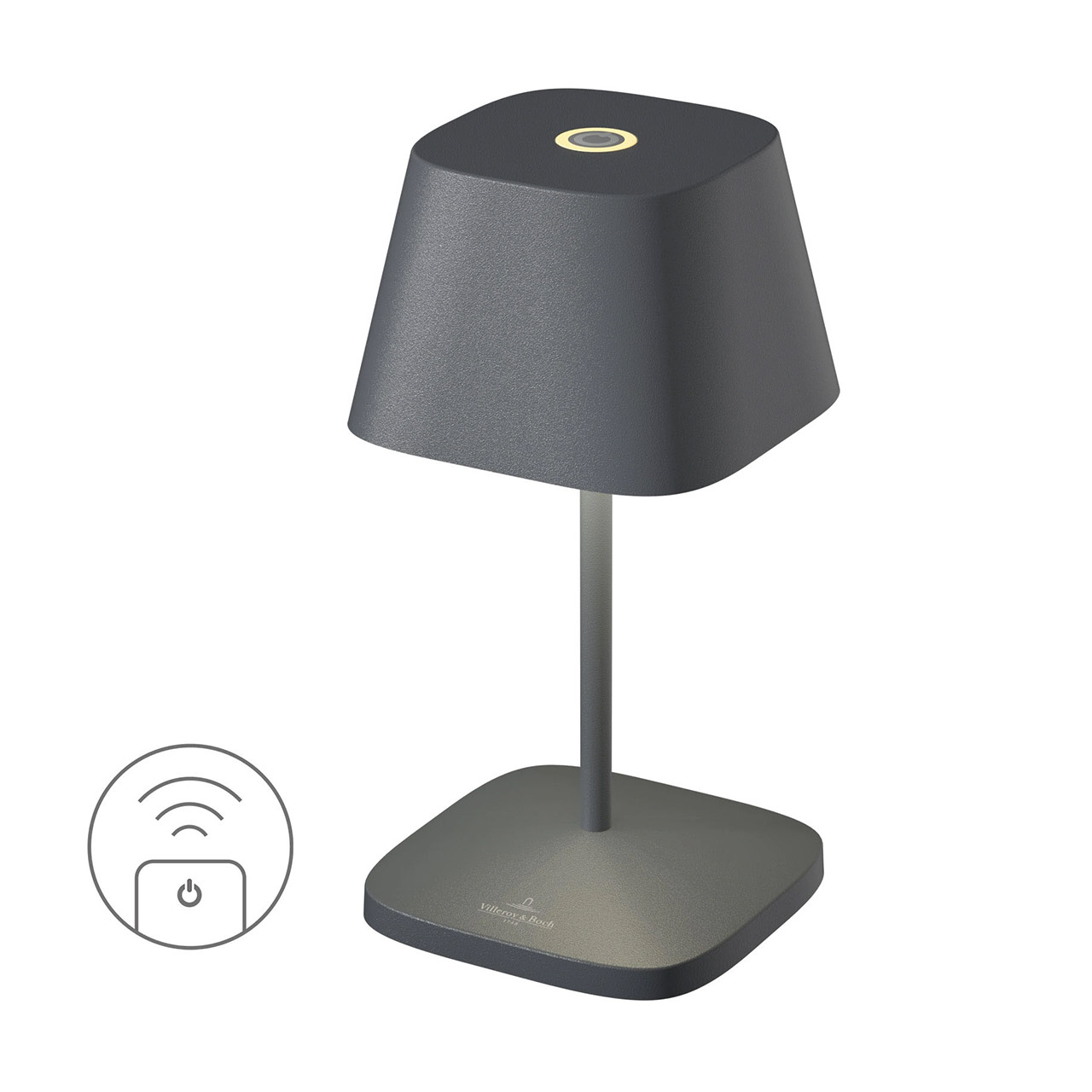 Table Lamp LED 20 cm dimmable anthracite, Lampe, Tischlampe, Lampenschirm