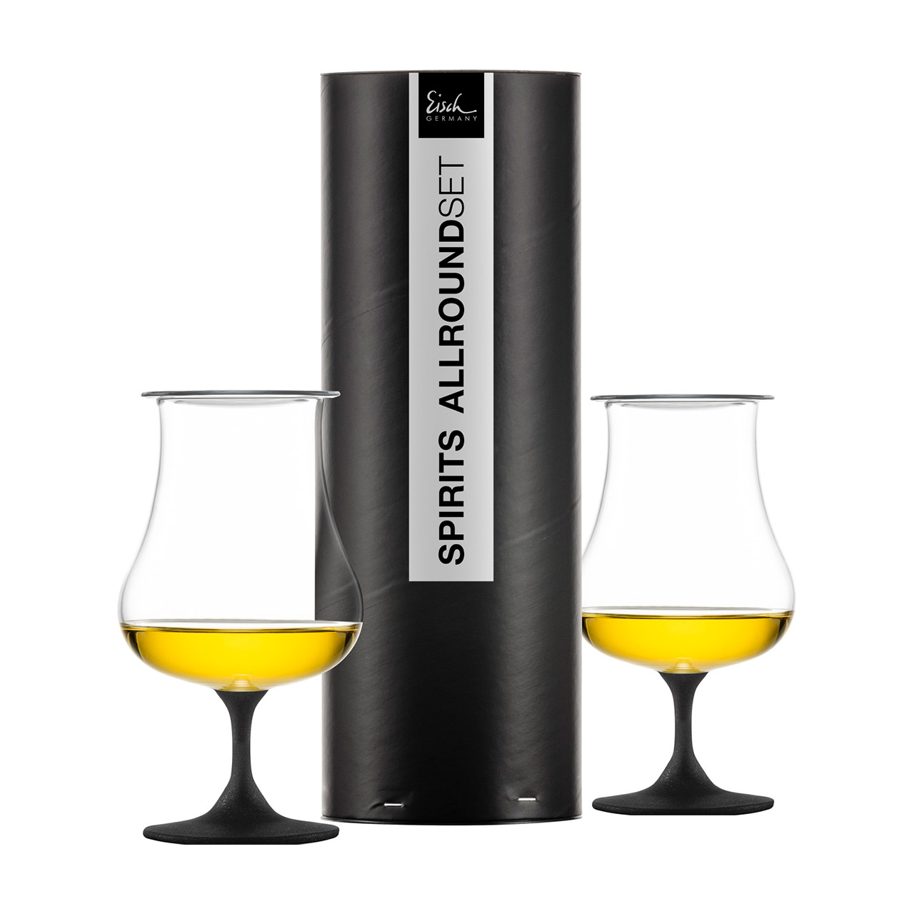 Spirit glasses black + aroma lids (2 pcs.), Alkohol, Getränk, Glas, Weinglas