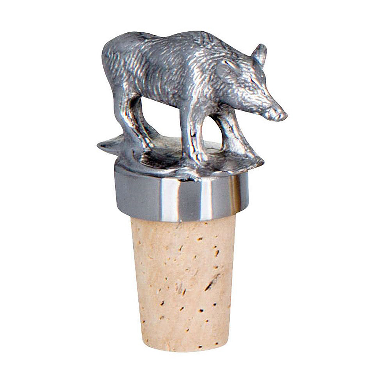 Bottle cork Wild boar stainless steel, Kork