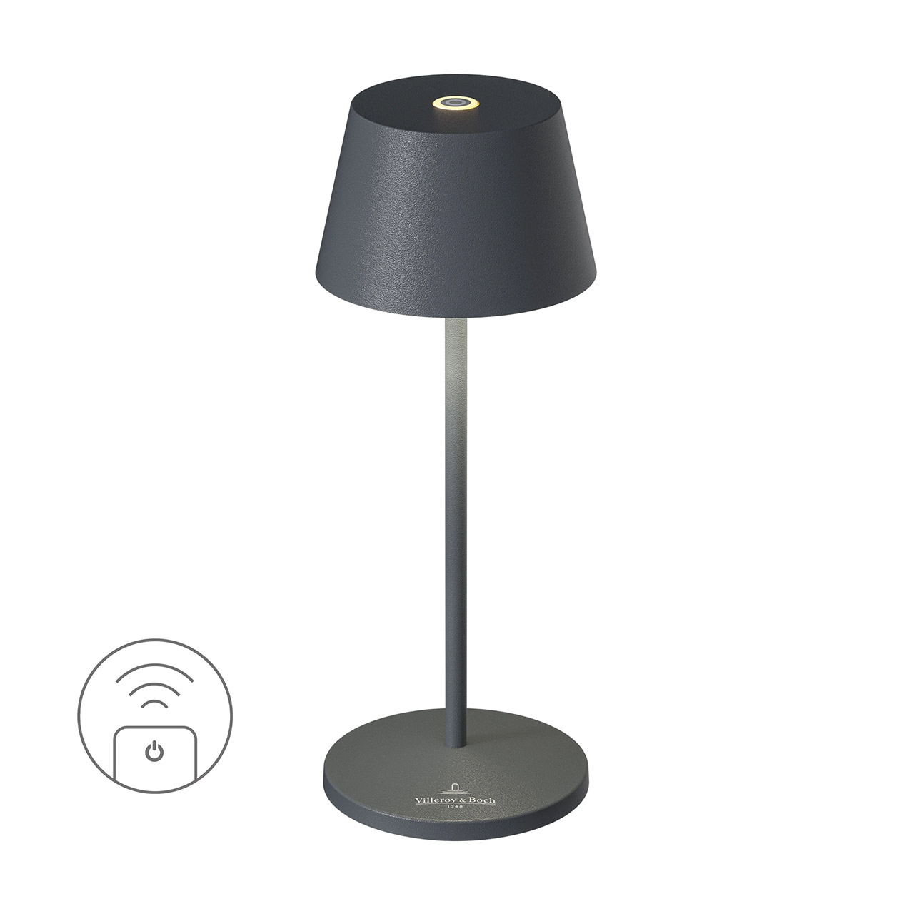 Table lamp LED 20 cm dimmable anthracite, Lampe, Lampenschirm, Tischlampe