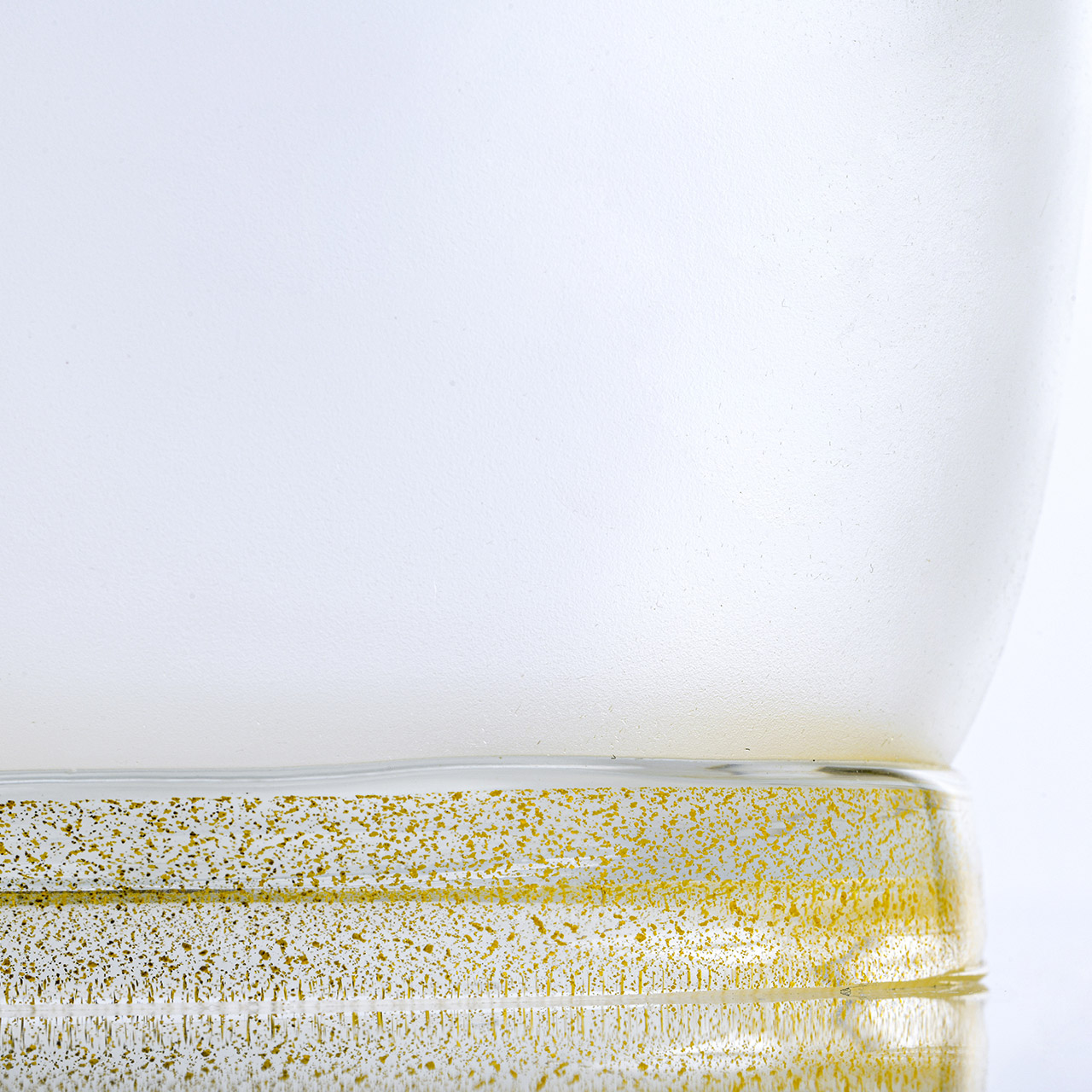 Vase 30 cm crystal sandblasted/gold thread, Glas