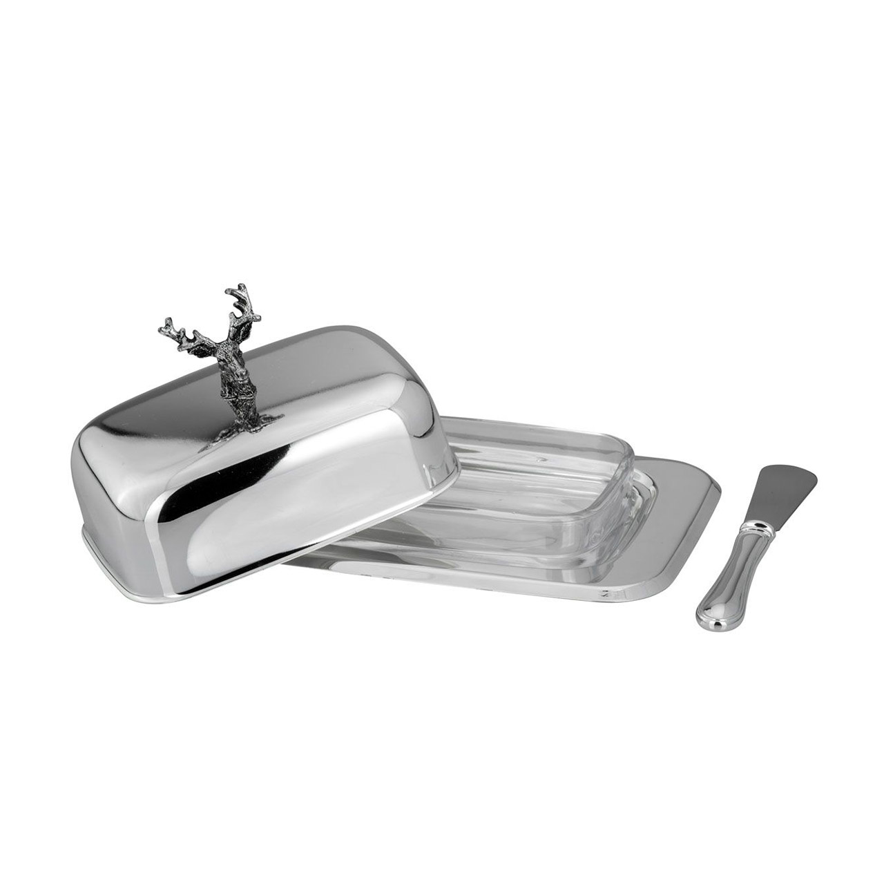 Butter dish deer 1/2 pound silver plated, Sinken, Waschbeckenhahn, Besteck