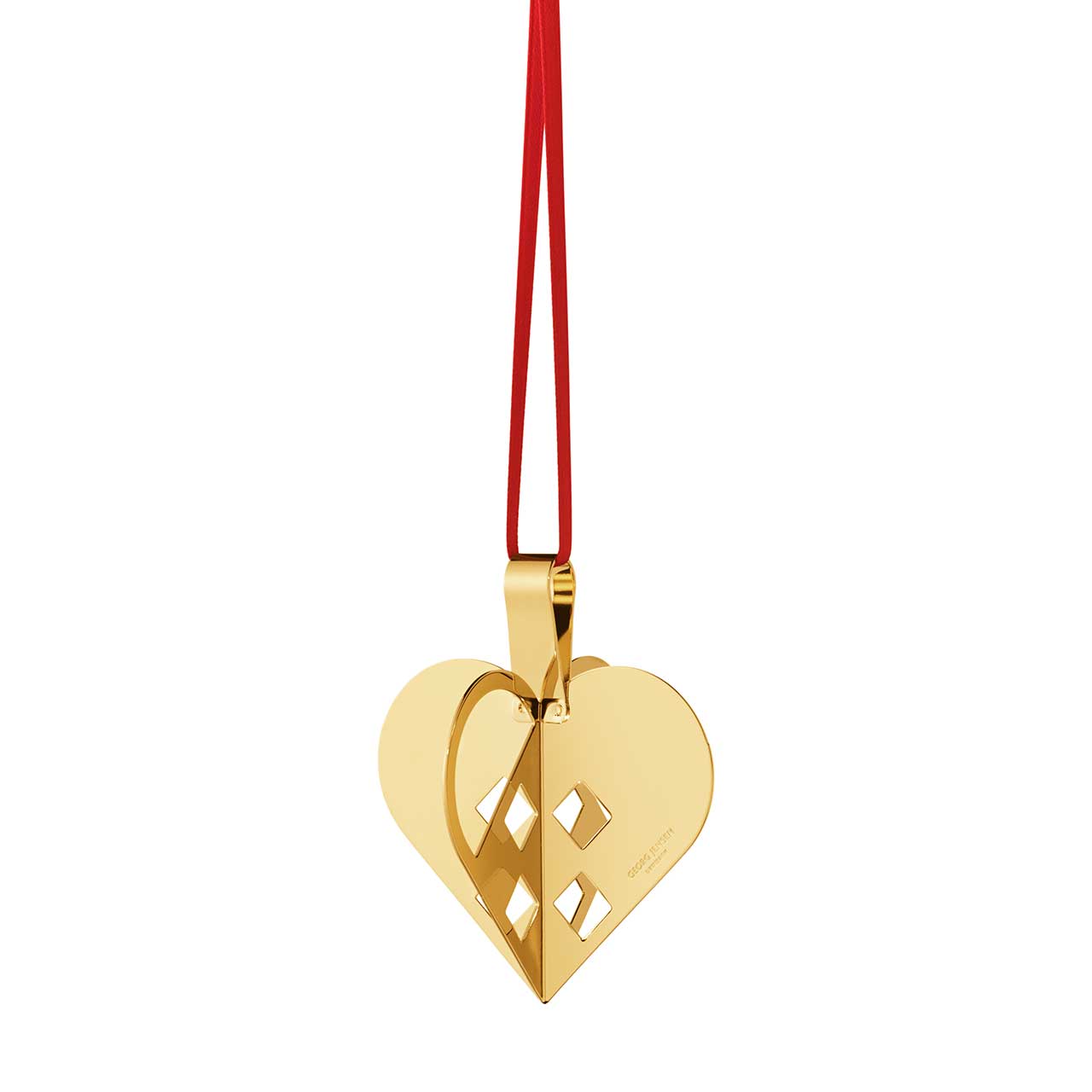 Holiday Ornament 2025 Heart gold-plated, Gold, Zubehör, Schmuck, Medaillon, Anhänger