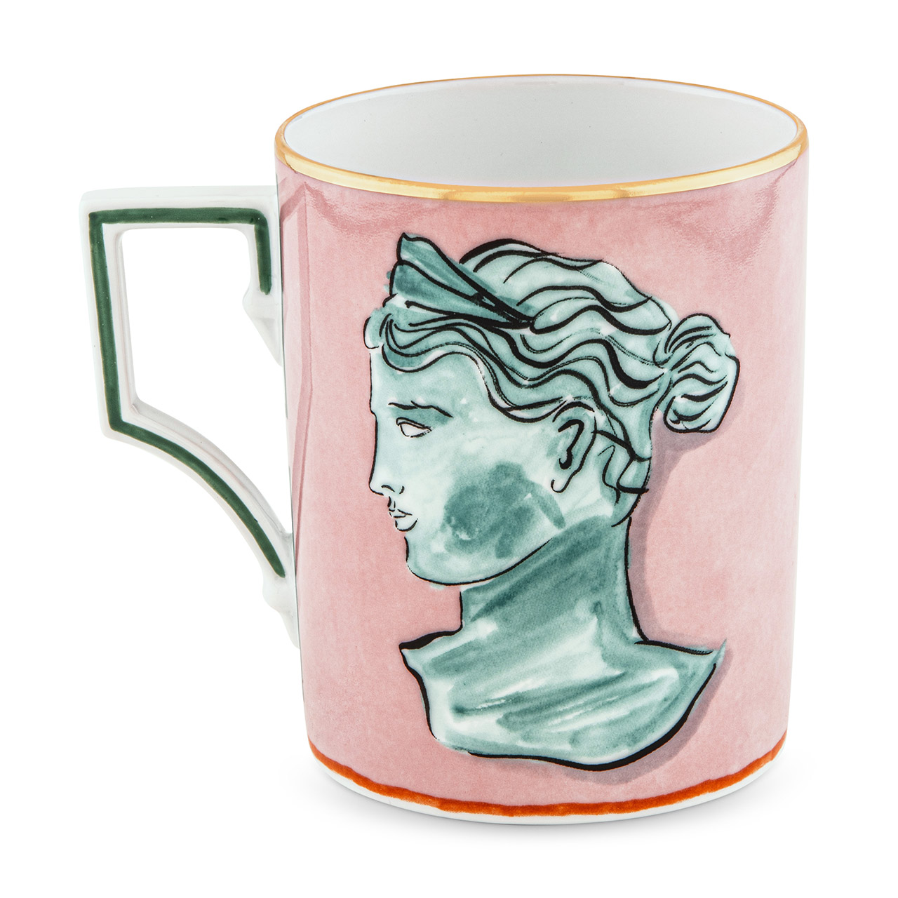 Mug 0.40 l pink, Pokal, Porzellan, Töpferei, Person, Gesicht