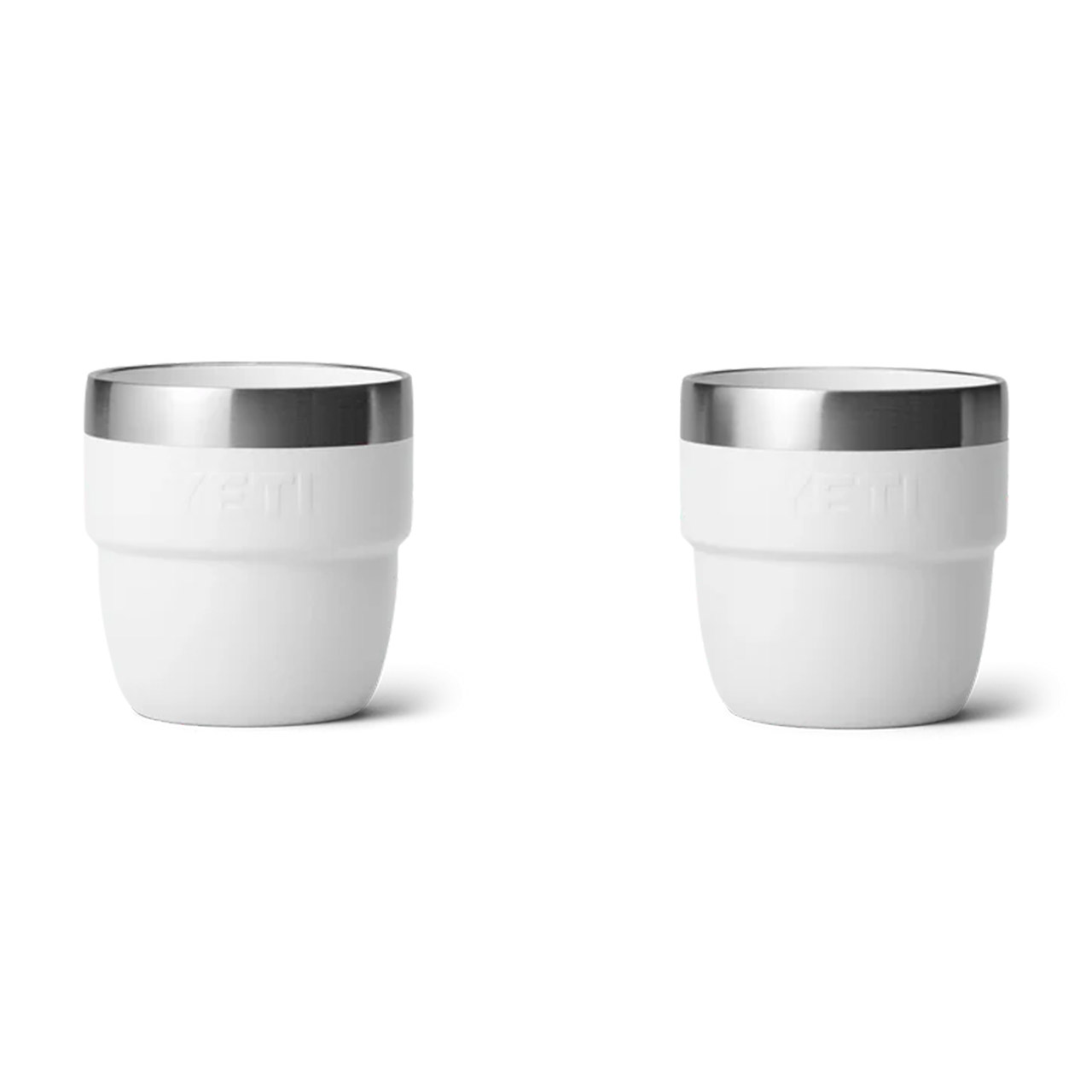 Stackable cups 0.12 l white 2 pieces