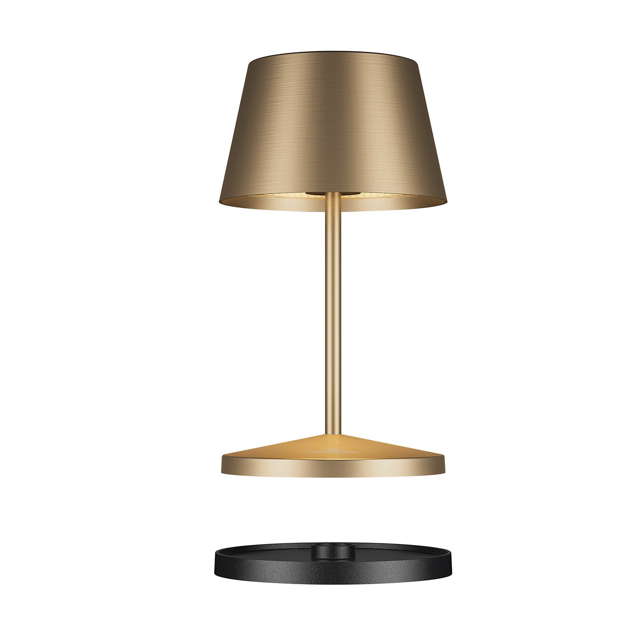 Table lamp LED 20 cm dimmable gold-brushed, Lampe, Tischlampe, Lampenschirm