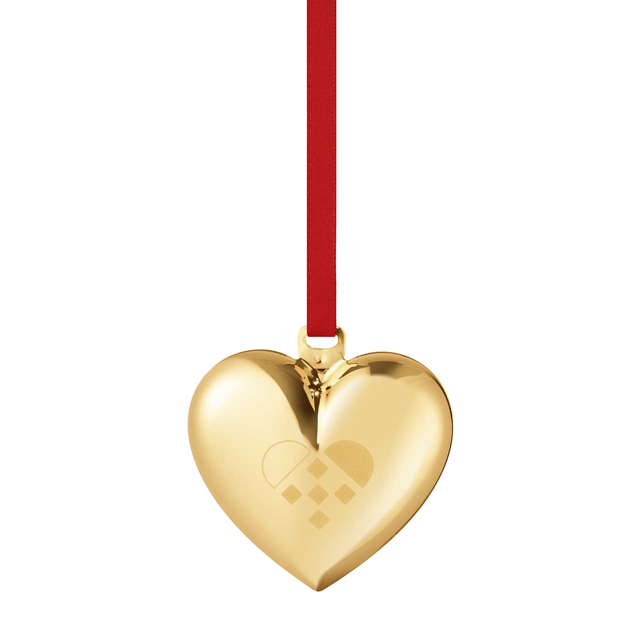 Christmas heart 2025 gold-plated, Zubehor, Anhänger, Gold, Schmuck