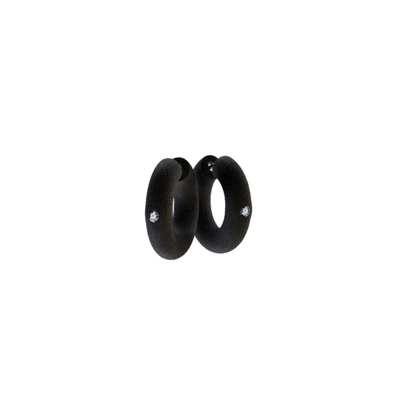 Creole Kautschuk 2 Brillanten 0,04 ct W si Weißgold 750/-