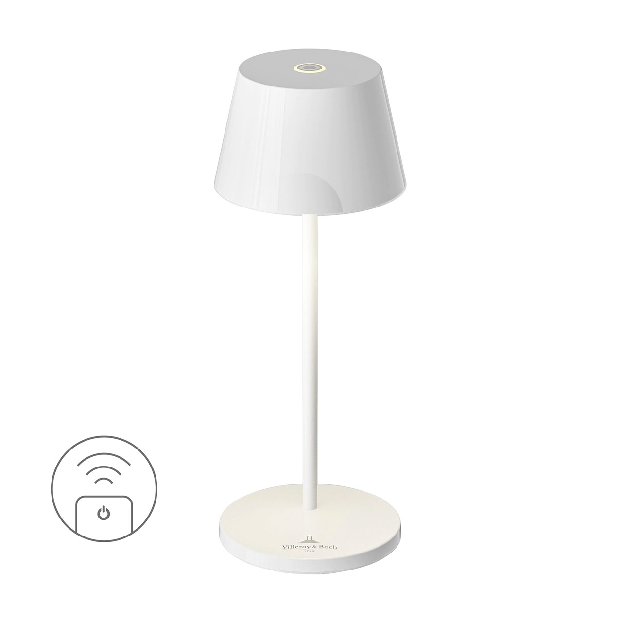 Table lamp LED 20 cm dimmable white ceramic, Lampe, Lampenschirm, Tischlampe
