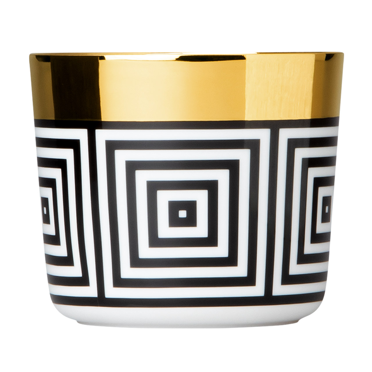 Champagne goblet Ca' d'Oro Squares, vielseitige-tasse, tasse-metallrand, goldrand, geometrisches-muster, schwarz-weiße-spirale