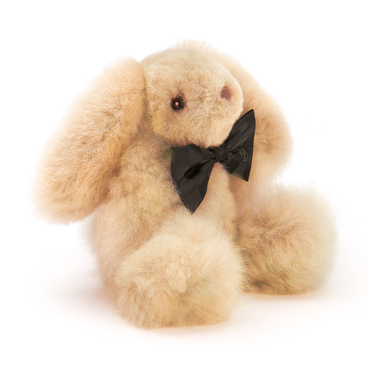 Soft toy rabbit alpaca fur medium champagne, Formelle Kleidung, Krawatte, Teddybär, Spielzeug, Bär