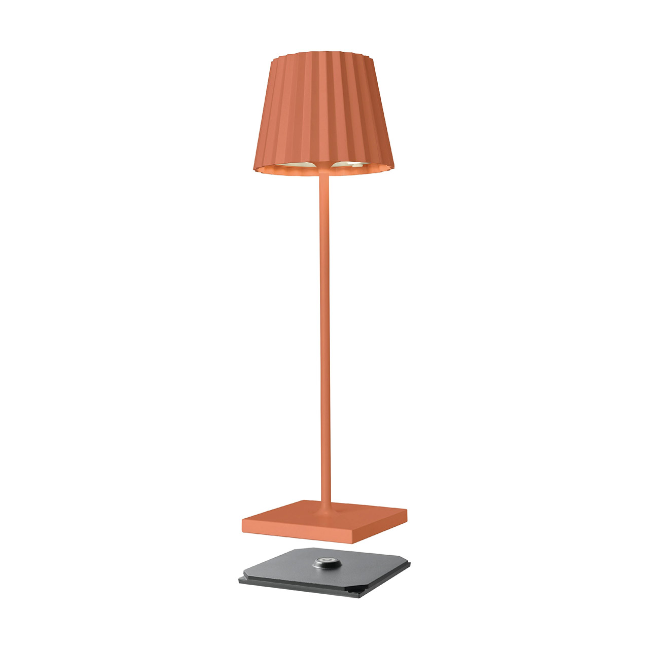 Table lamp LED 38 cm dimmable orange, Lampe, Lampenschirm, Tischlampe