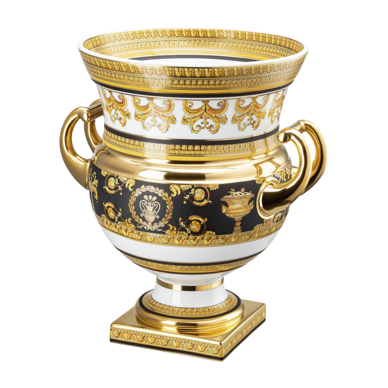 Vase on foot 33 cm I Love Baroque, Töpferei, Kunst, Porzellan, Glas