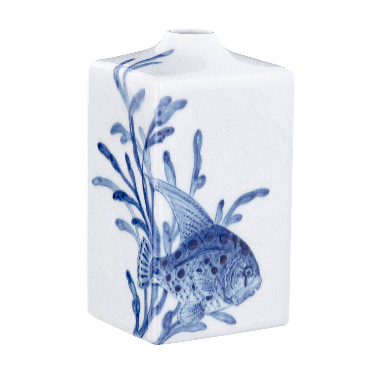 Vase 15.5 cm motif fish, Kunst, Porzellan, Töpferei, Krug, Vase