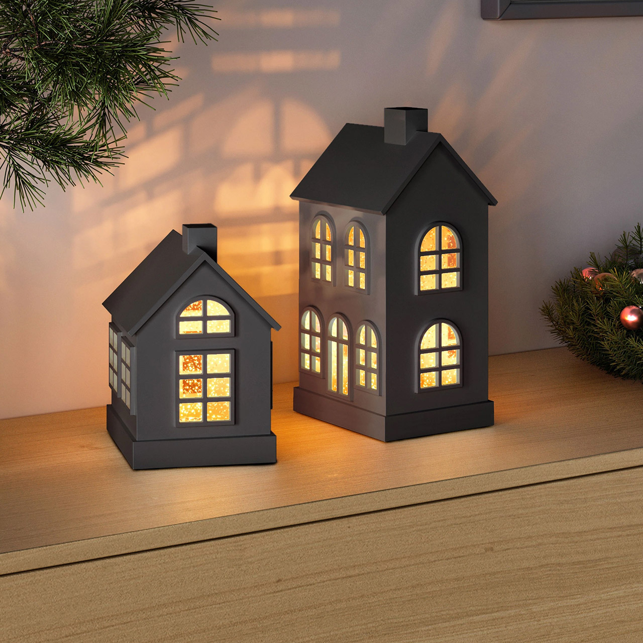 Decorative lamp 23 cm black