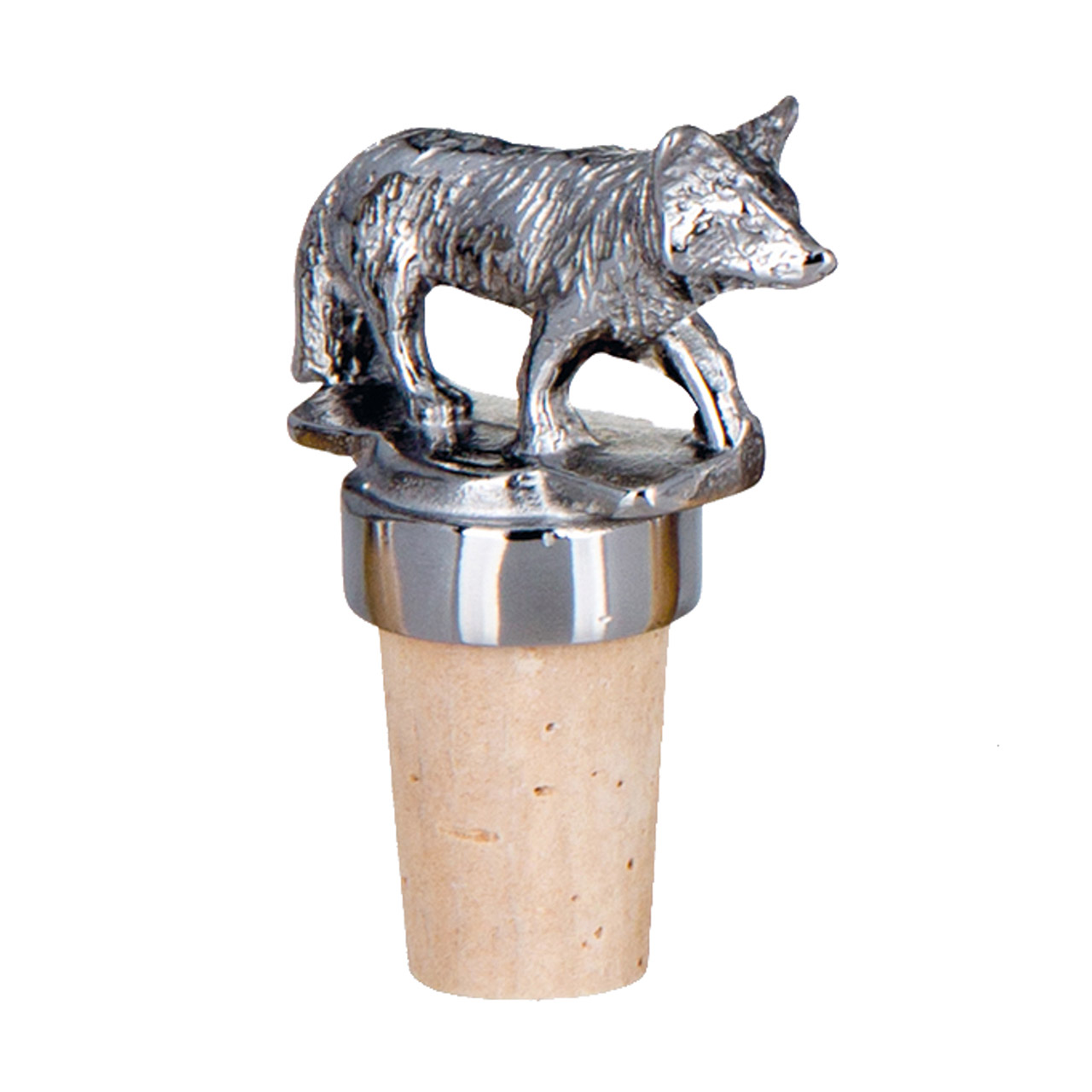 Bottle cork Fox stainless steel, Kork