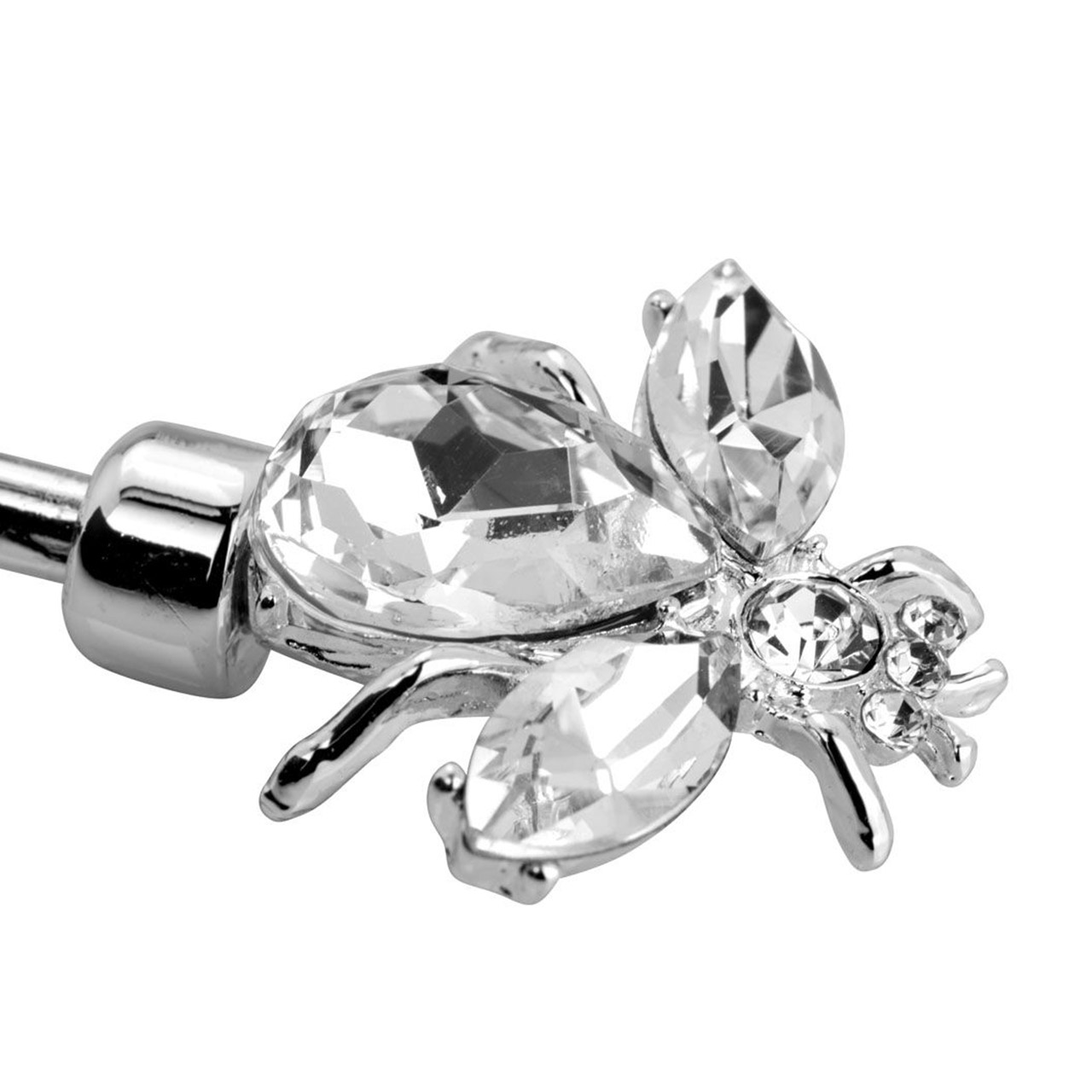 Honey spoon with zirconia silver-plated, Zubehor, Schmuck, Ohrring, Silber