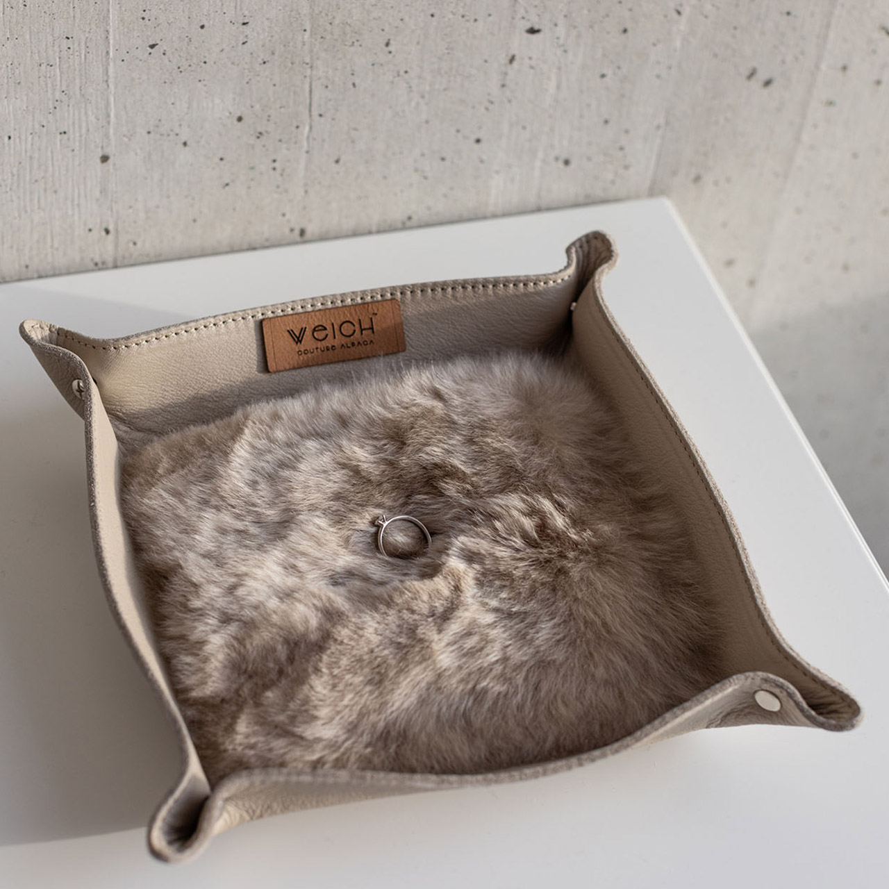 Valet tray silver gray, Zubehor, Handtasche, Kissen, Dekoration für Zuhause, Geldbörse