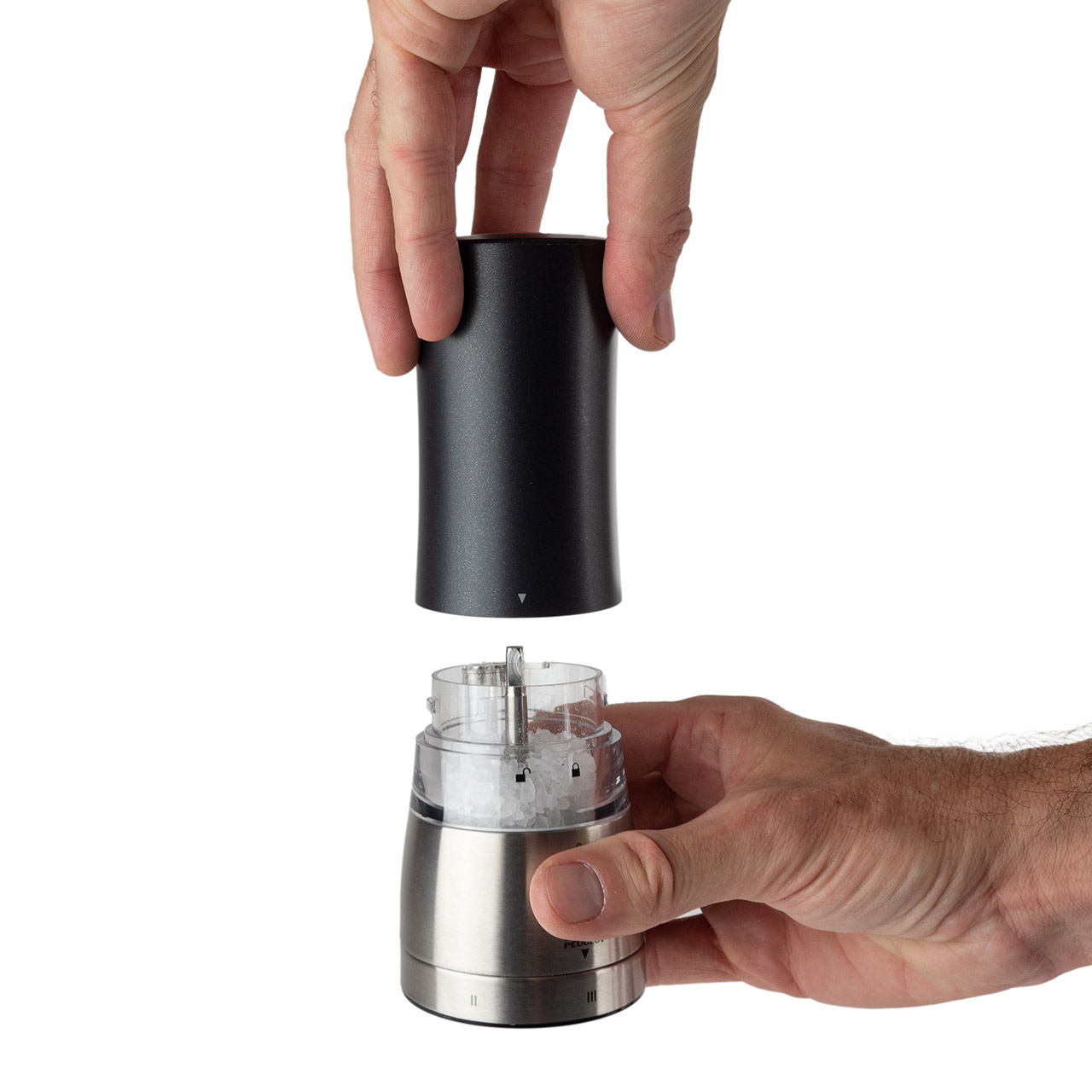 Salt mill electric 16 cm black, Photographie