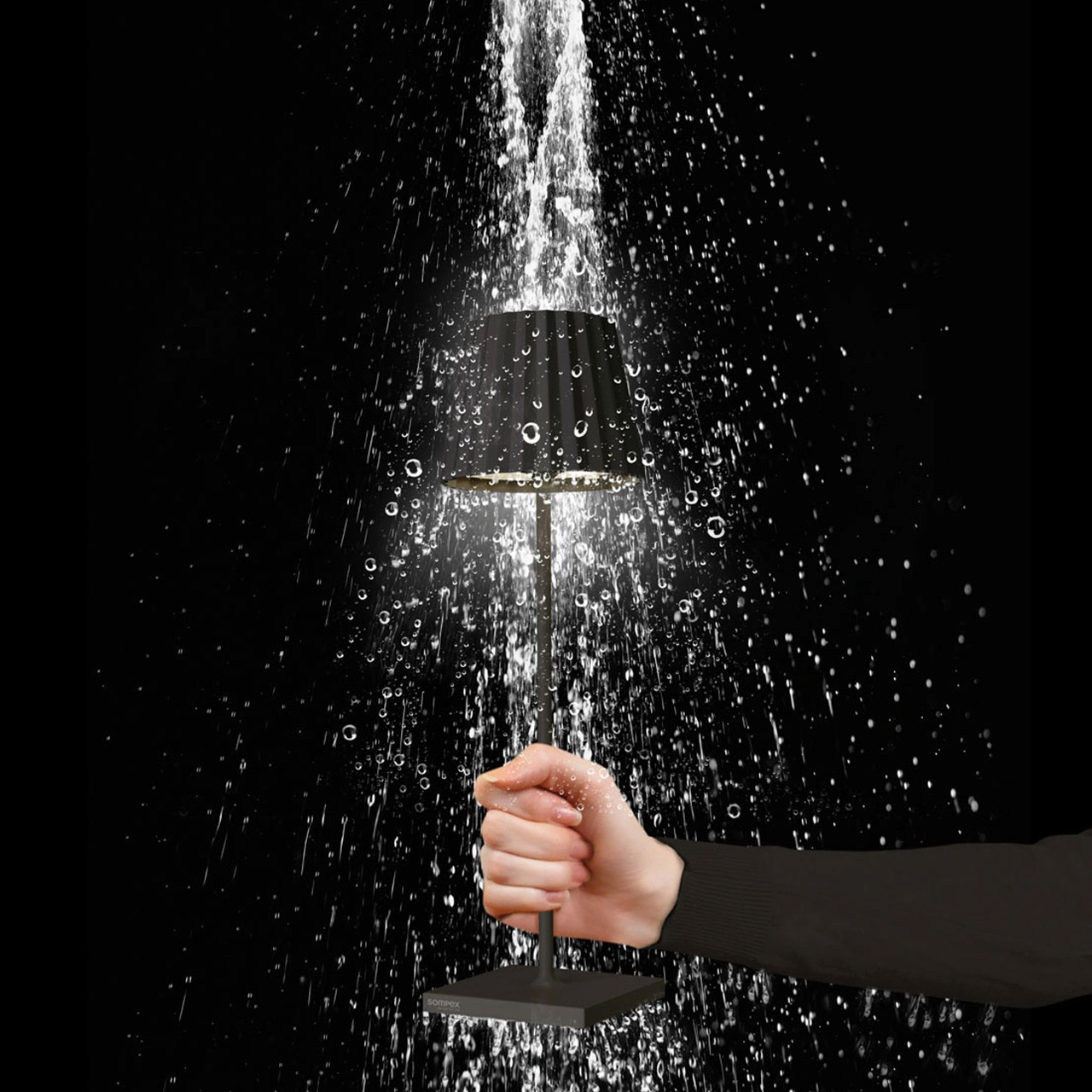 Table Lamp LED 38 cm dimmable anthracite, Drinnen