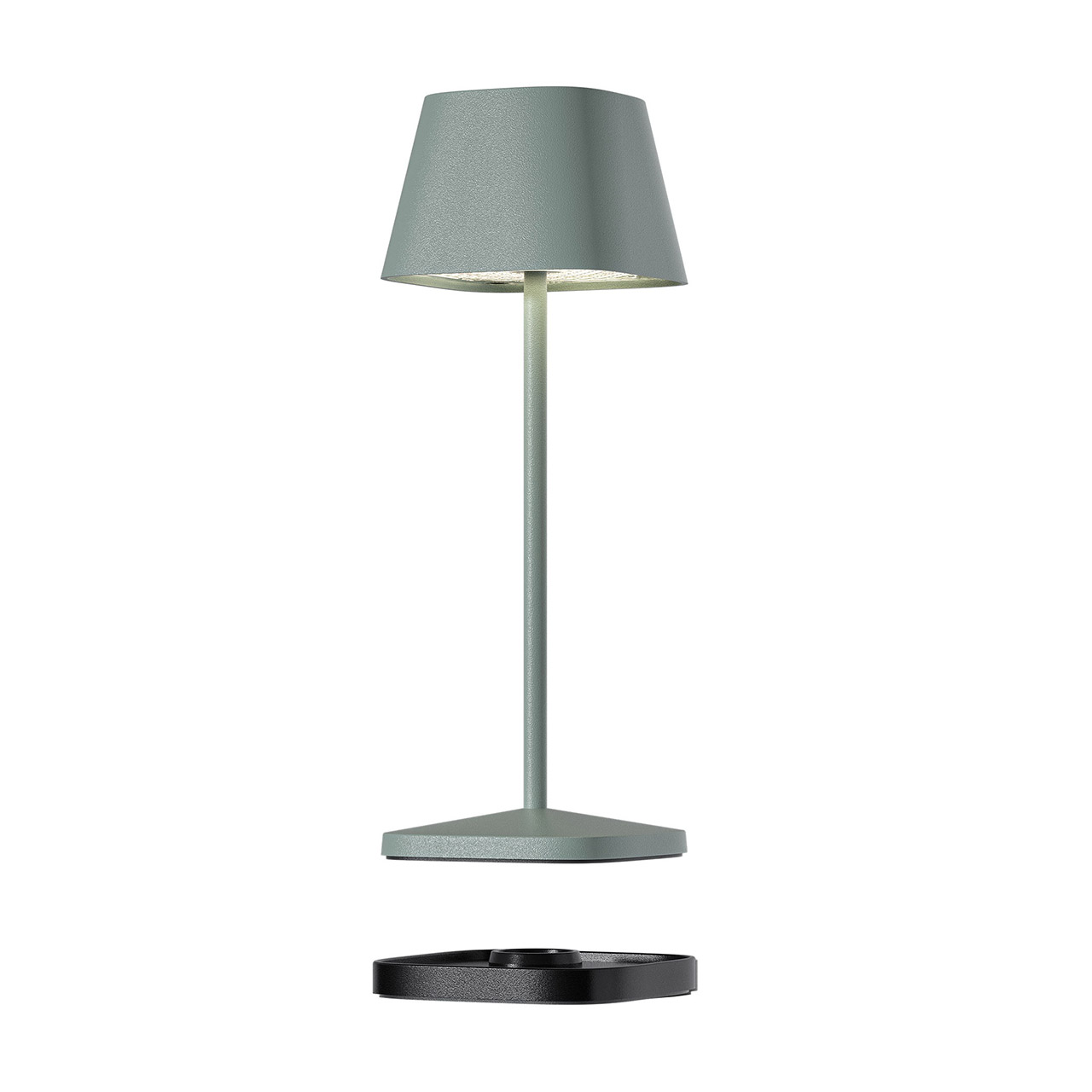 Table lamp LED 20 cm dimmable olive green, Lampe, Lampenschirm, Tischlampe